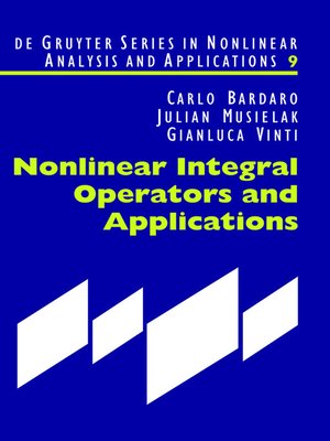 cover image of Nonlinear Integral Operators and Applications